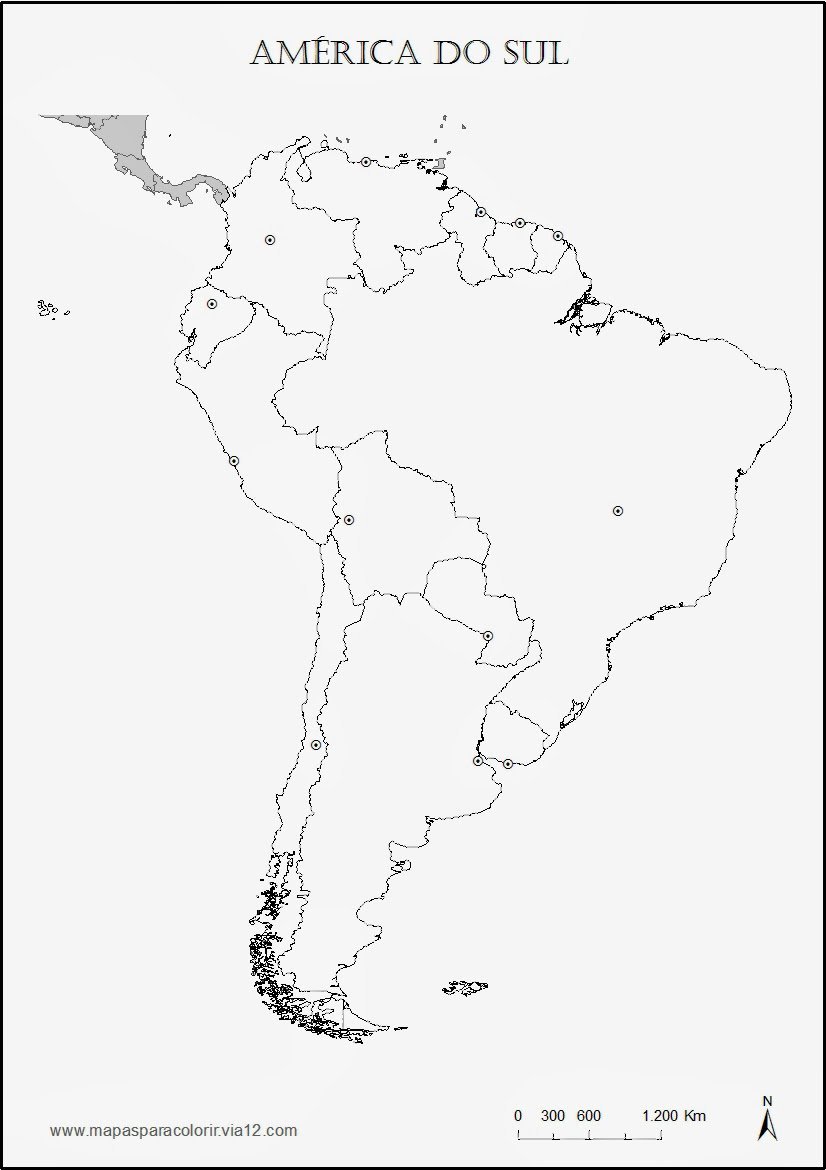 Mapa Da America Do Sul Para Colorir 2520
